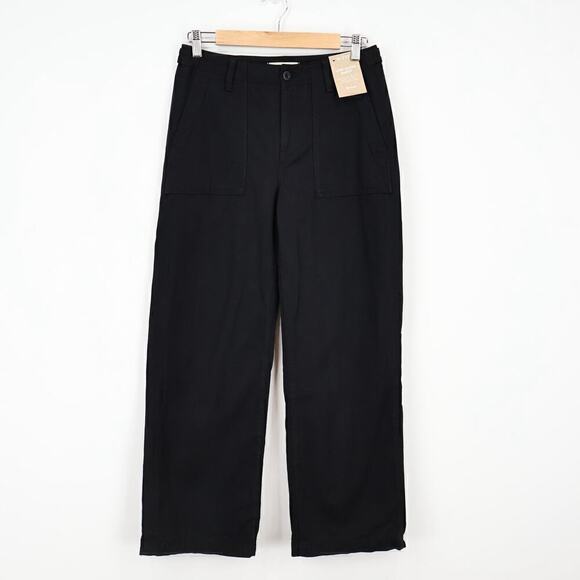 Madewell Petite Low-Slung Baggy Utility Pants Black Size 25P NWT - Picture 2 of 8